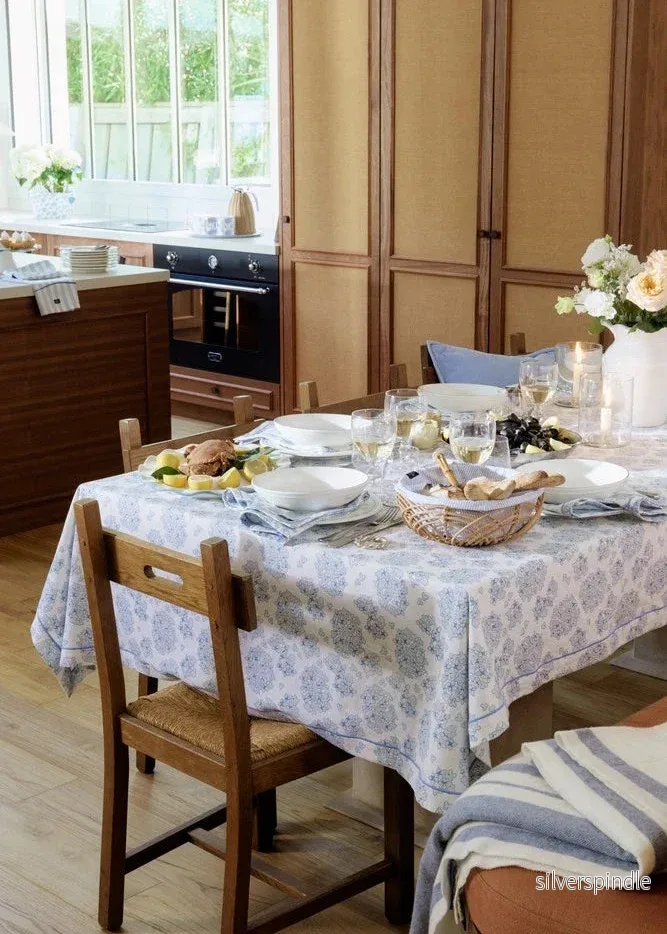 Lexington Floral Print Org Cotton Tablecloth 150x250 cm - Bild 3