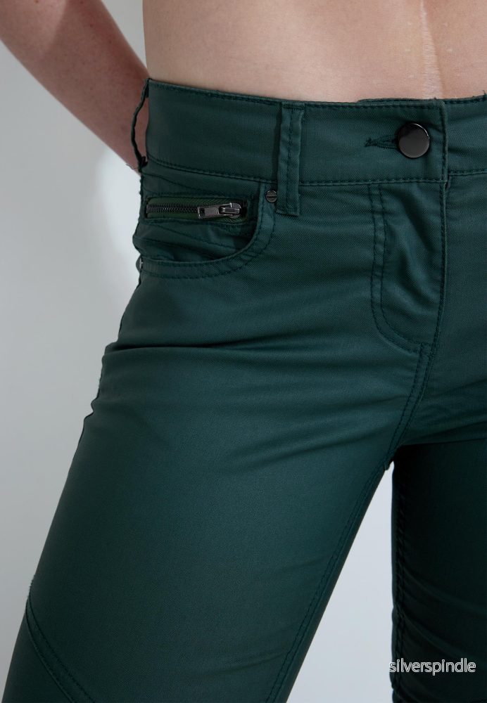 PANTALONE JEANS SPALMATO - Grön - Bild 2