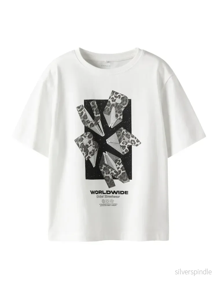 Cool svart vit T-shirt