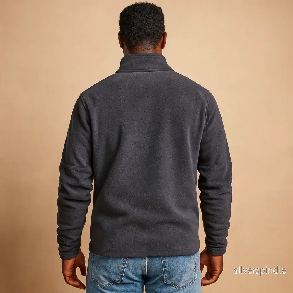 Mångsidig Fleece | Fleecetröja med Halv Dragkedja för Män | Mjuk och Lätt för Kalla Dagar - Bild 2