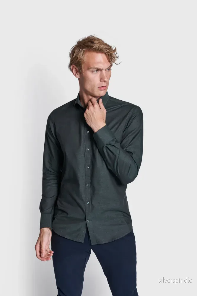 BS Gabriel Modern Fit Skjorta - Dark Green - Bild 3