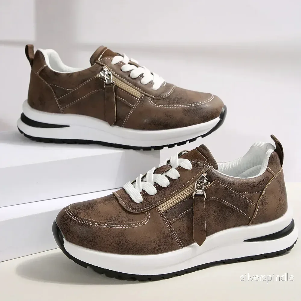 Mason | Trendiga Platå Sneakers Med Sidodragkedja - Bild 3