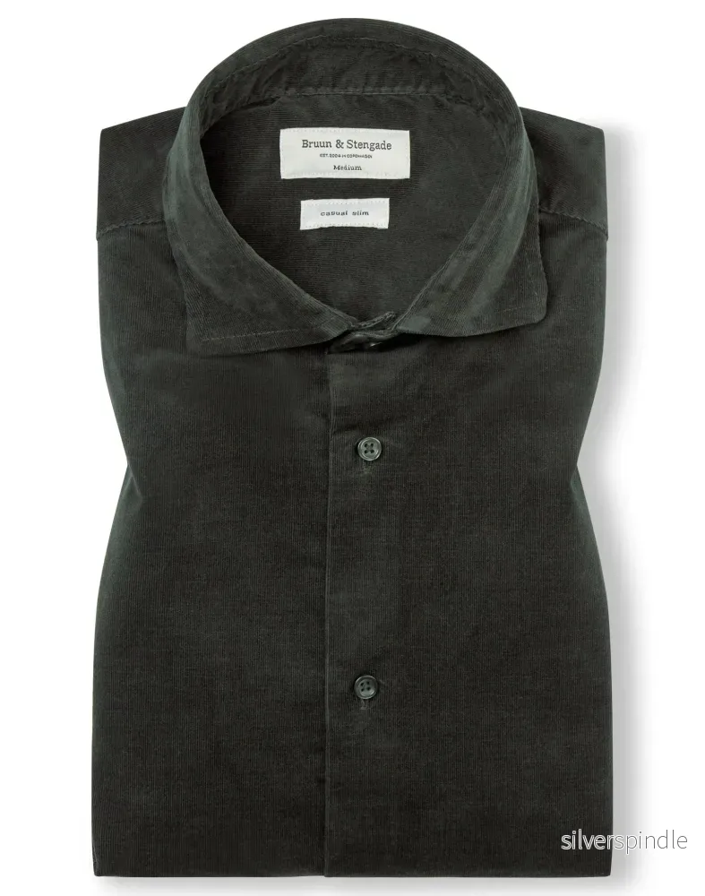 BS Assan Casual Slim Fit Skjorta - Grön