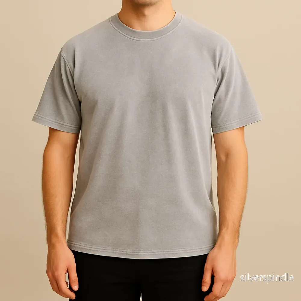Ethan | Vintage Rak Passform Herr T-Shirt i Kvalitet - Bild 3