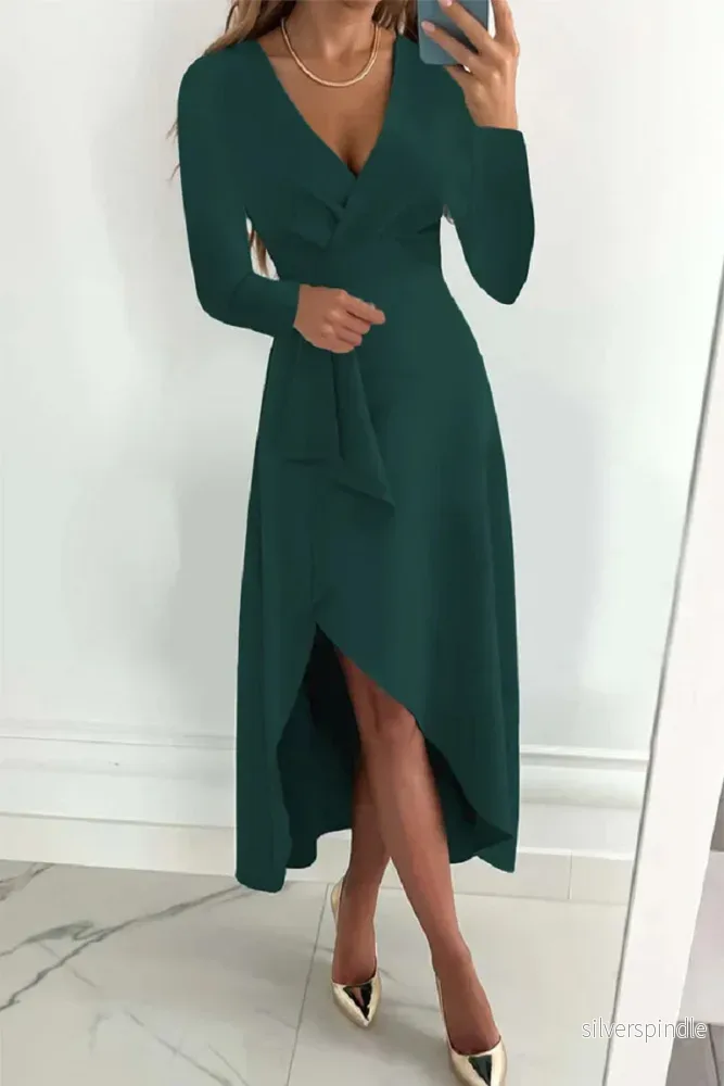 Sophie | Elegant Figurnära Midiklänning Dam med Strukturerad Silhuett - Bild 3