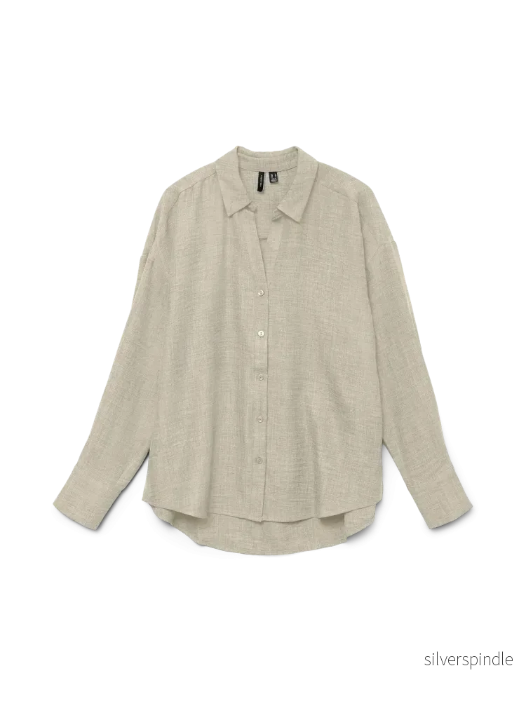MELANEY QUEENY SHIRT OVERCAST MELANGE - Bild 3