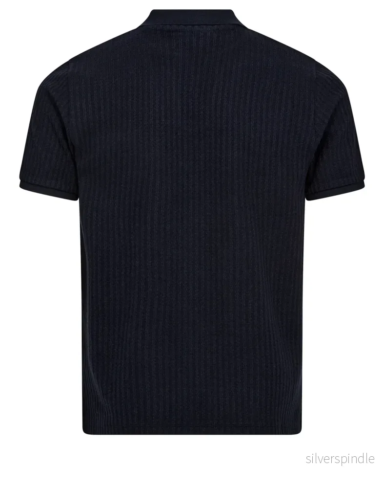 BS Santino Regular Fit Pikétröja - Navy - Bild 2
