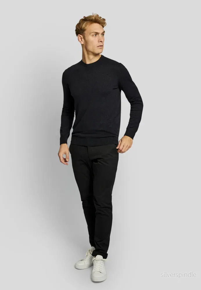 BS Milas regular fit Stickad tröja - Thunder - Bild 3