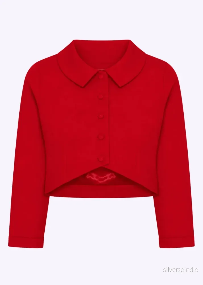 Bolerojacka – röd linen Bolerojacka – röd linen