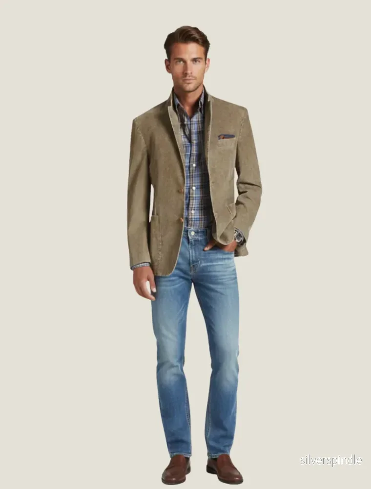 Skräddarsydd Kavaj för Män | Elegant Design med Slimmad Passform | Perfekt för Smart Casual och Avslappnade Tillfällen Skräddarsydd Kavaj för Män | Elegant Design med Slimmad Passform | Perfekt för Smart Casual och Avslappnade Tillfällen