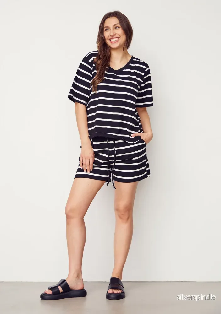 Hanna Shorts - Black w/Broken White - Bild 3