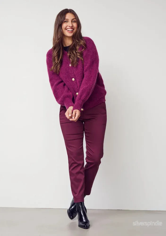 Joa Knit Cardigan – Cerise