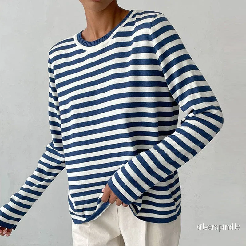 Malin | Minimalistisk Långärmad Topp i Akrylblandning Malin | Minimalistisk Långärmad Topp i Akrylblandning