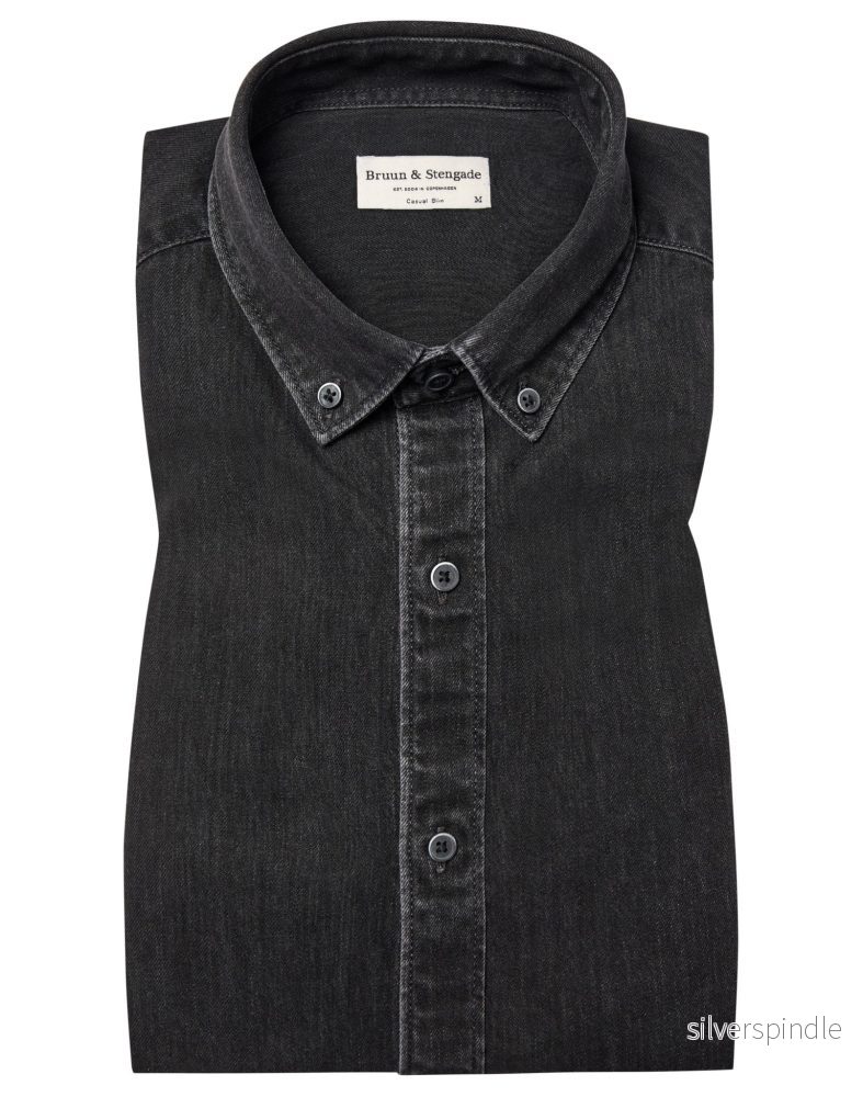 BS Elverum casual slim fit Skjorta – Black