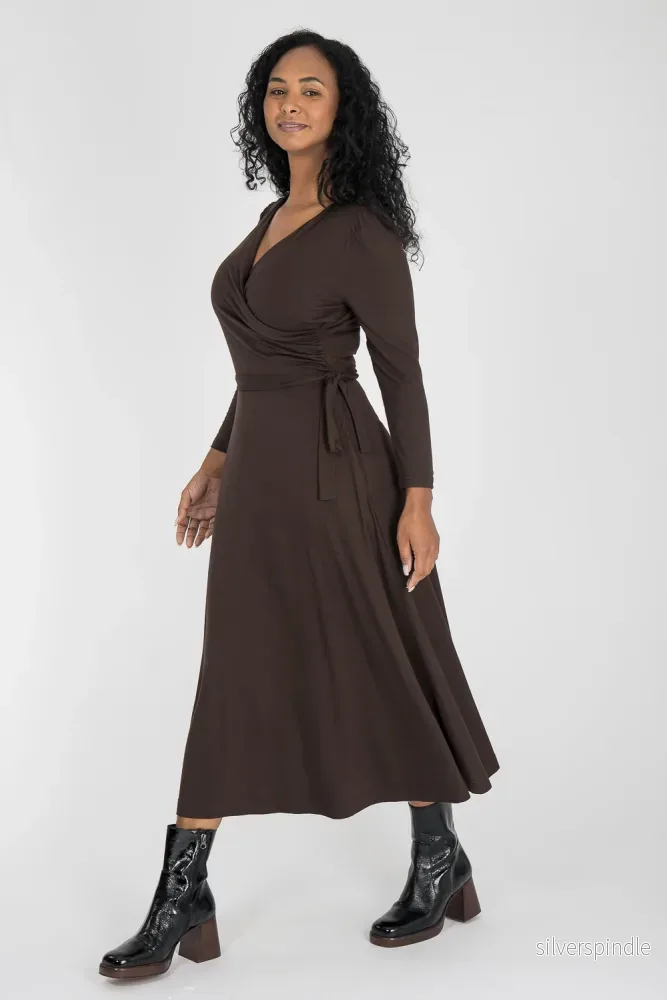 Ready to go midi jersey dress - Chocolate Brown - Bild 2