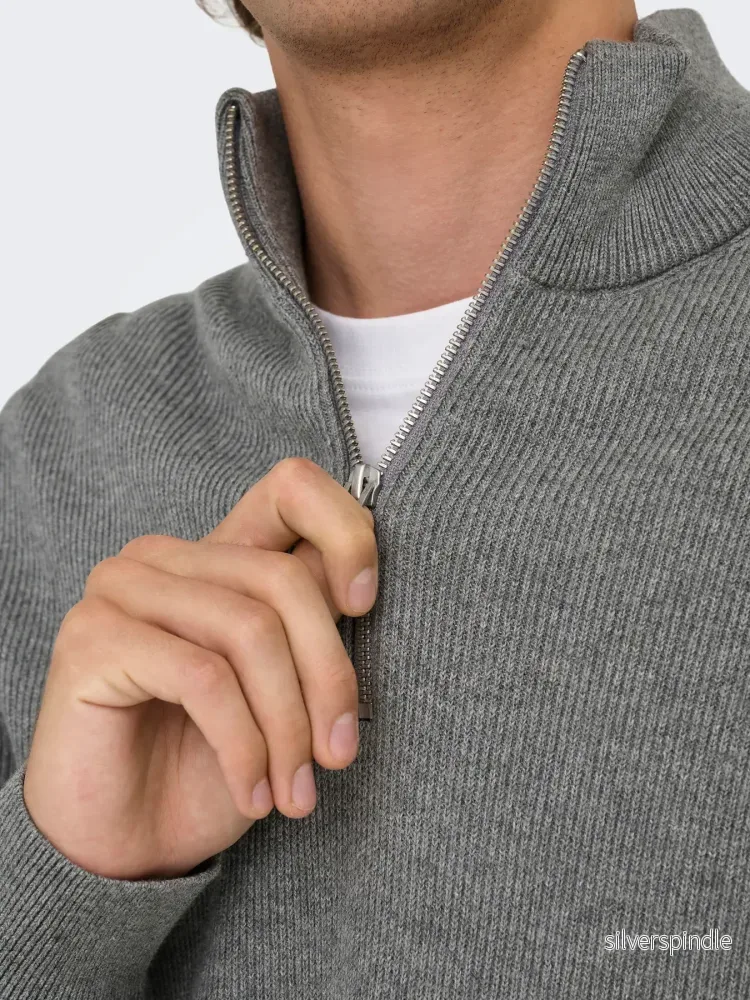 PHIL STRUC HALF ZIP GREY MELANGE - Bild 2