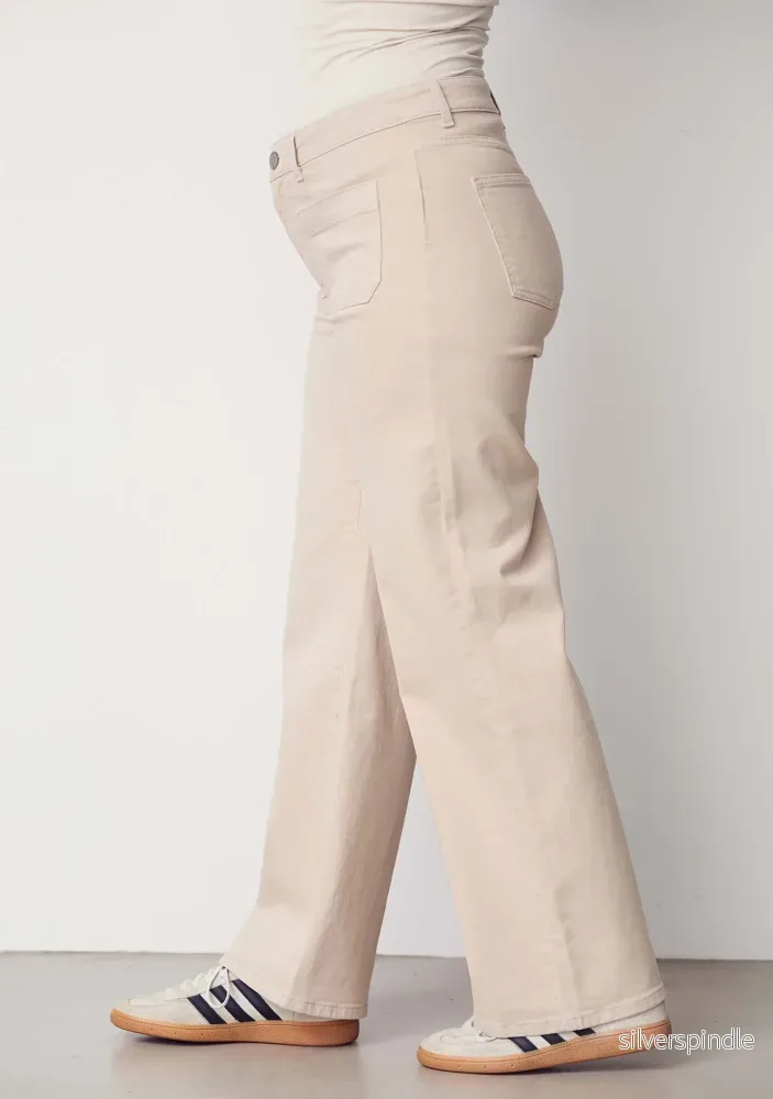 Bologna wide Twill Pant - Dark Sand - Bild 2