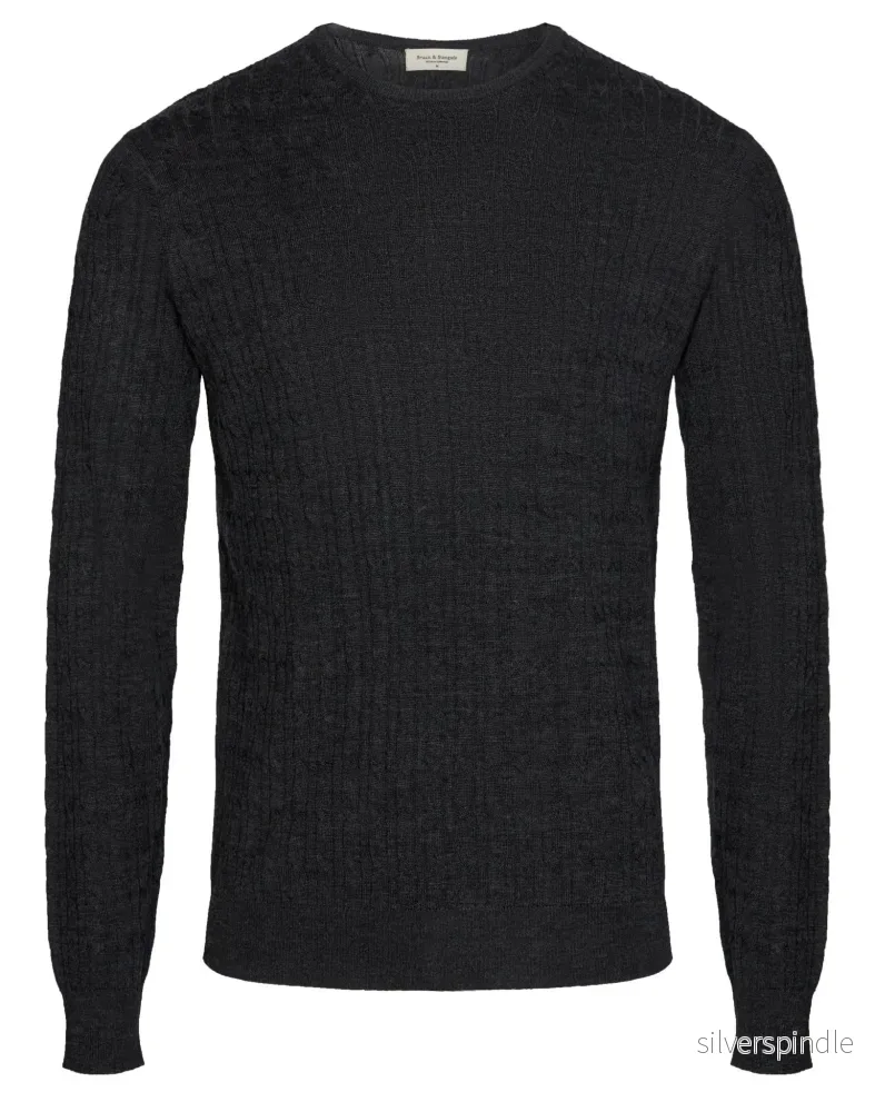 BS Kyrgios Regular Fit Stickad tröja – Navy BS Kyrgios Regular Fit Stickad tröja – Navy