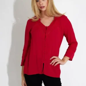 JULIA BLUS – Deep red JULIA BLUS – Deep red