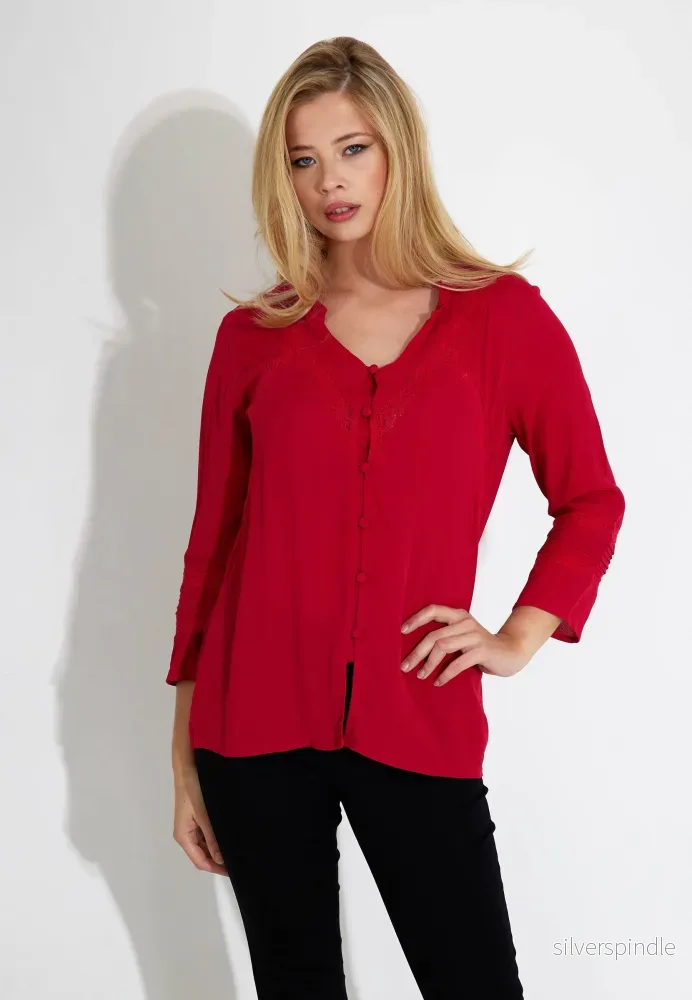 JULIA BLUS - Deep red