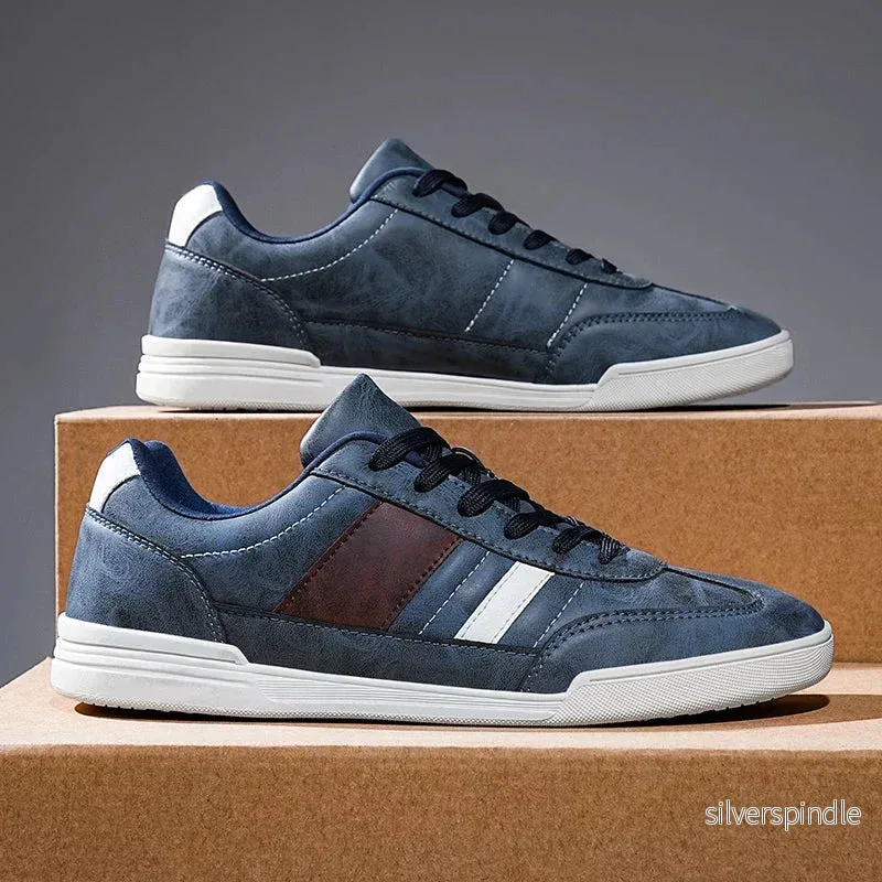Ethan | Modern Tvåfärgad Låg Sneakers med Vadderad Fotbädd Ethan | Modern Tvåfärgad Låg Sneakers med Vadderad Fotbädd