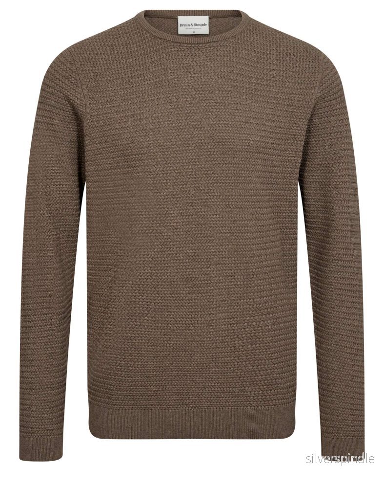 BS Arnlaug Regular Fit Stickat – Brown BS Arnlaug Regular Fit Stickat – Brown