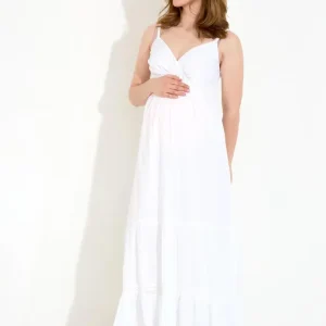 GRAVIDKLÄNNING BOHEMIAN FRILL – Vit GRAVIDKLÄNNING BOHEMIAN FRILL – Vit