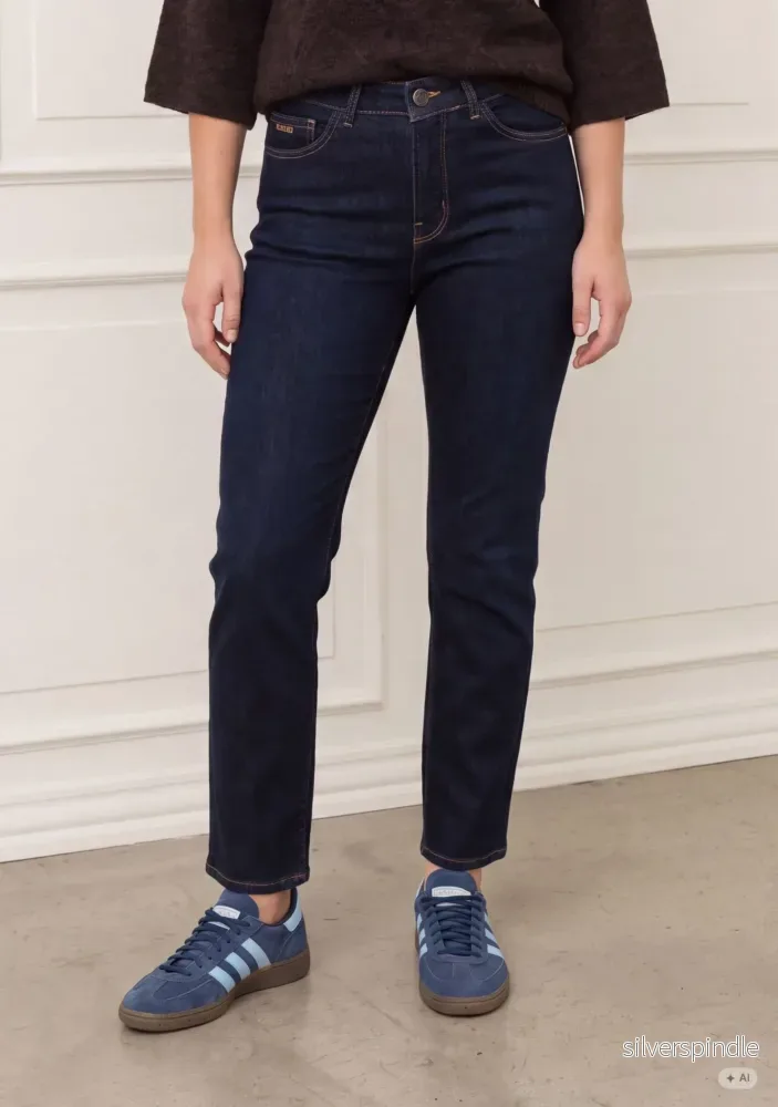 Monza Straight Jeans - Dark Denim Unwashed