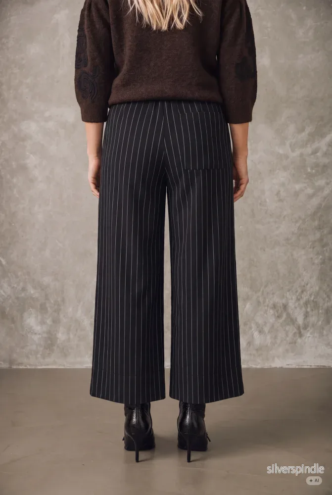 Sigga Striped Pant - Black Pinstripe - Bild 3