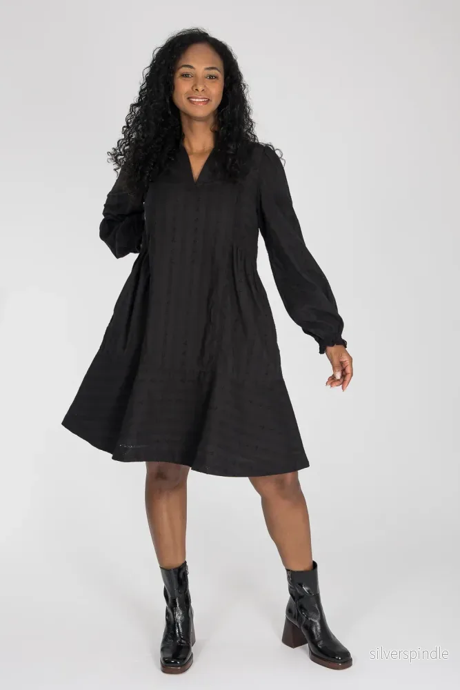 Cotton lace short dress – Black Cotton lace short dress – Black