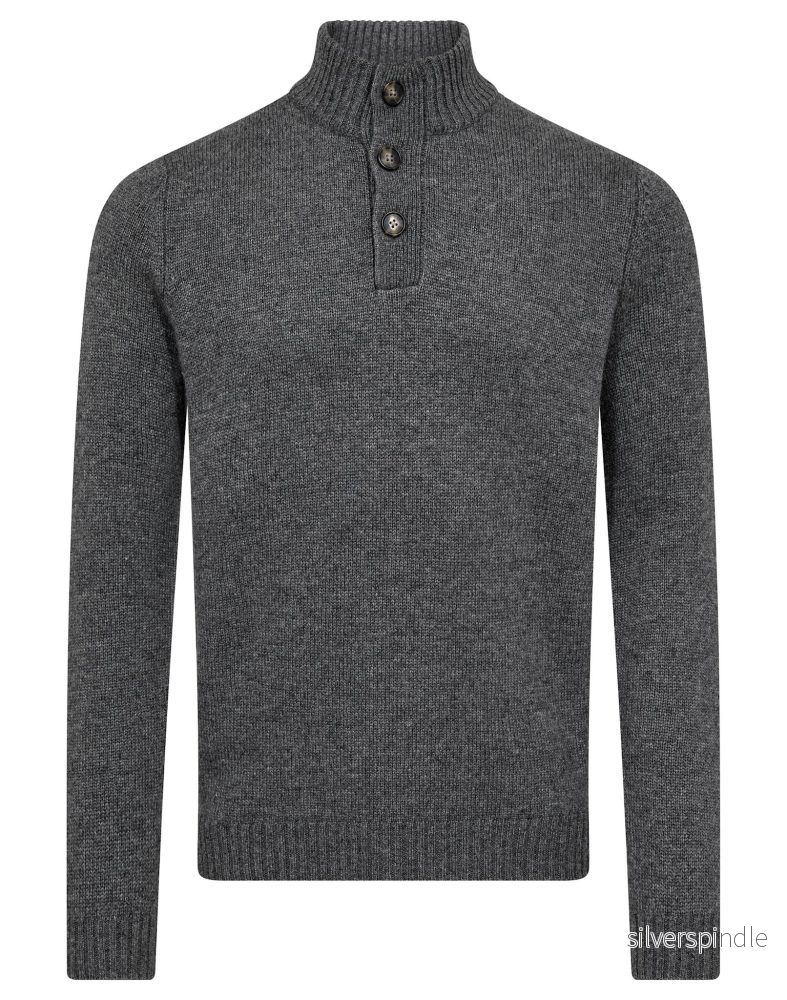 BS Alrek Regular Fit Stickat - Grey