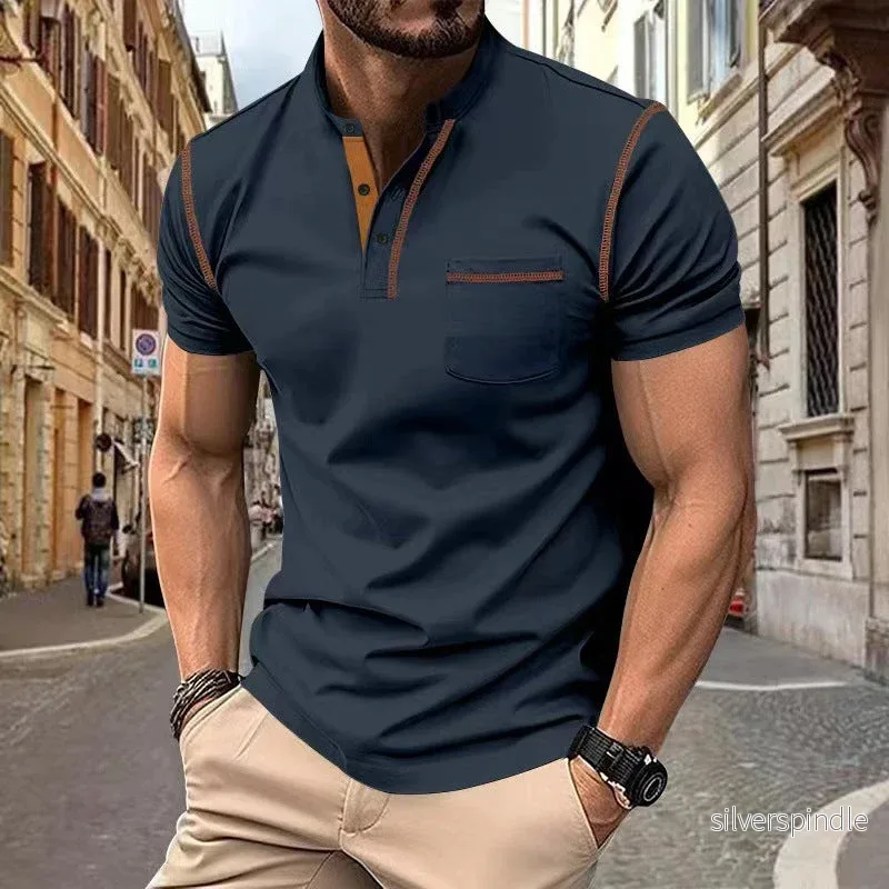 Ethan | Slim Fit Snabbtorkande Pikétröja för Män - Bild 2