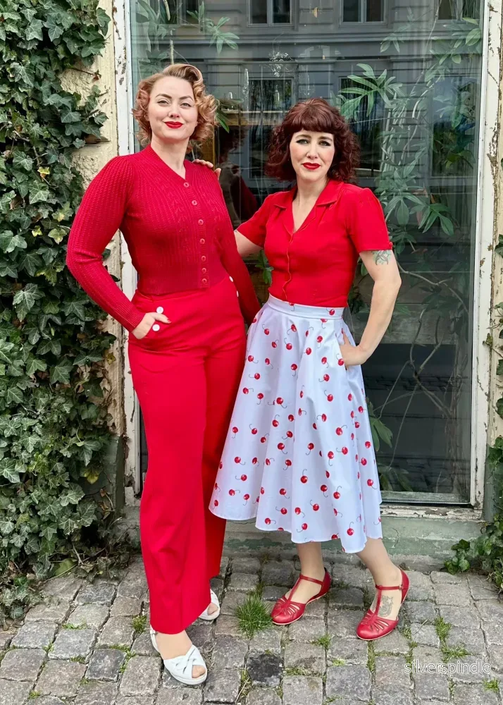 Grace kortärmad skjorta - rött - Bild 2