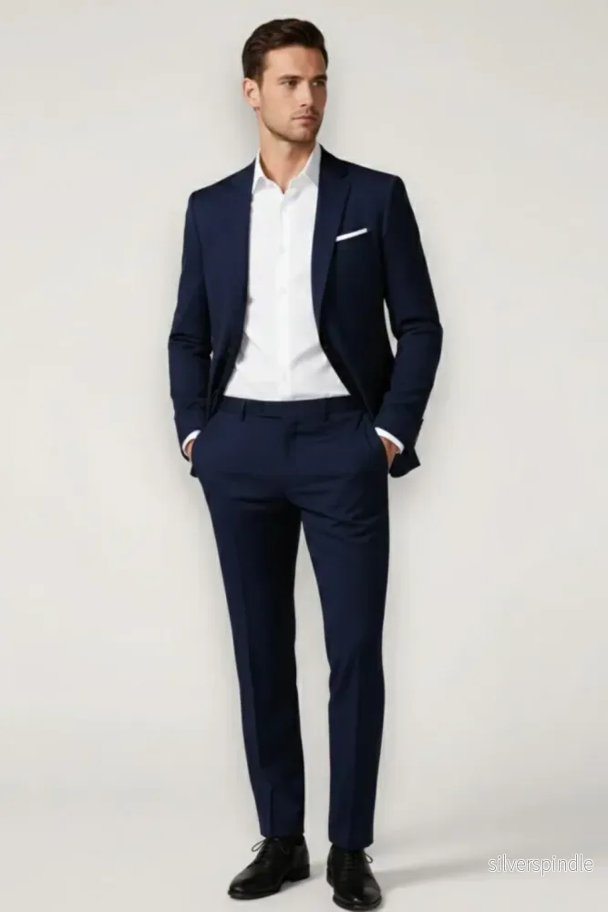 Elegant Kostym Herr | Tvådelad Slim Fit med Skräddarsydd Kavaj | Perfekt för Formella Evenemang