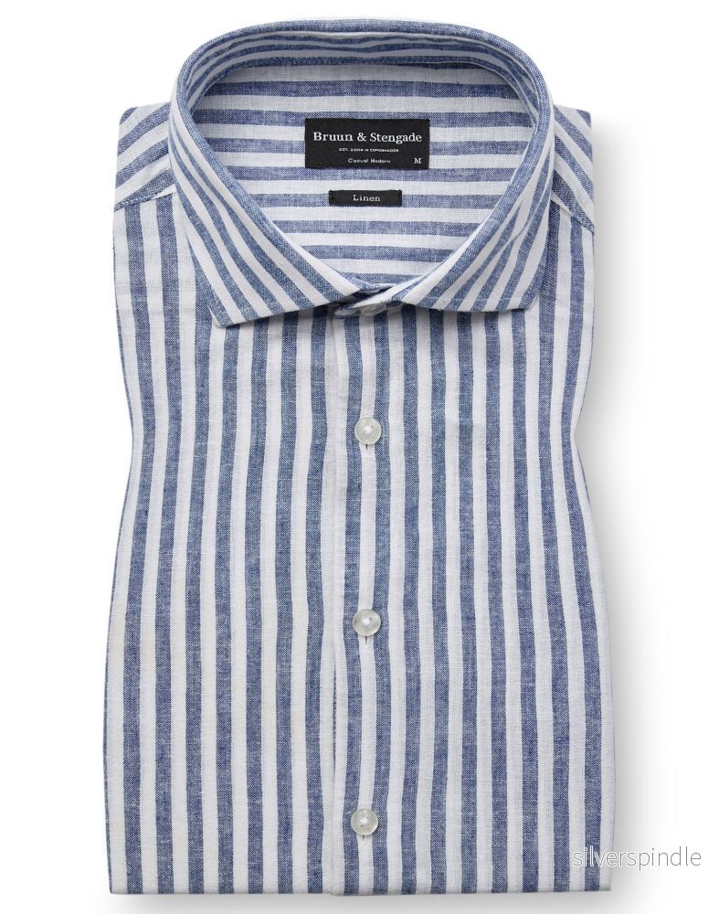 BS Rubio Casual Modern Fit Skjorta - Blue/White