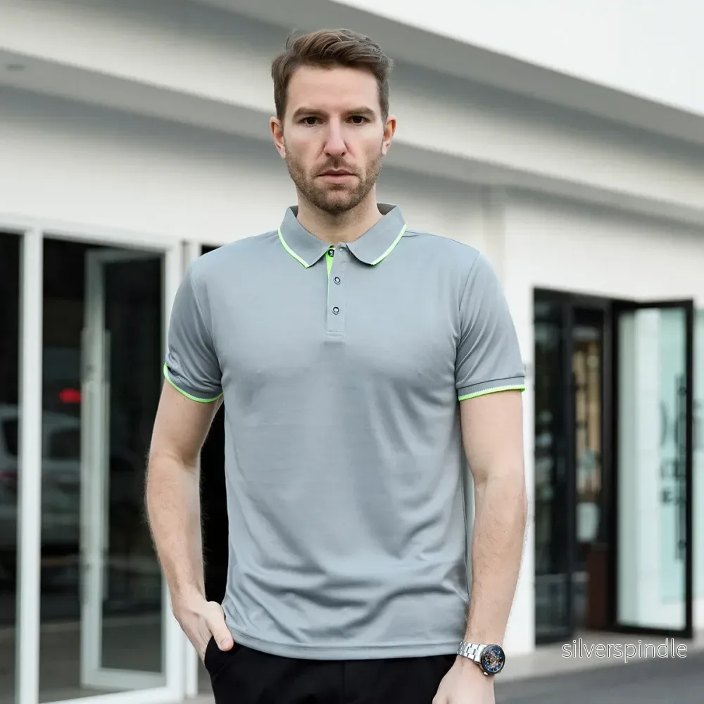 Noah | Lätt Andningsbar Herrpoloshirt med Kort Ärmar - Bild 3