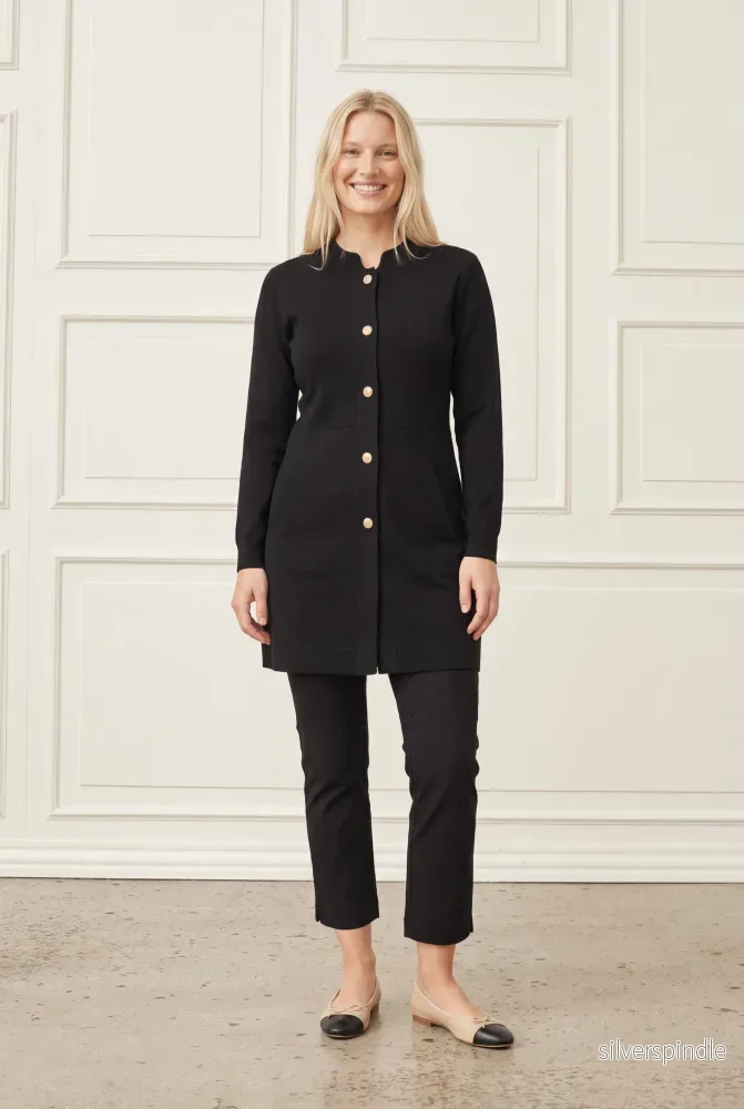 Jena Button Cardigan - Black - Bild 2