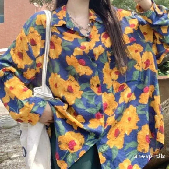 Emma | Blommig Långärmad Skjorta med Lös Passform - Bild 3