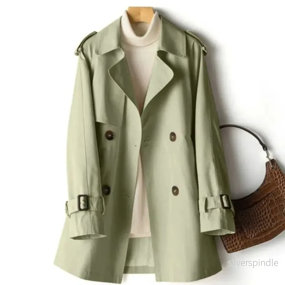 Elegant Trenchcoat | Klassisk Kappa med Knappstängning & Fickor | Tidlös Design för Höstvädret - Bild 2