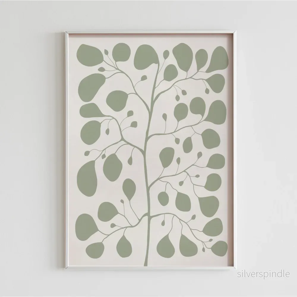 Pilea Jade Poster – Grafisk botanisk illustration - Bild 2