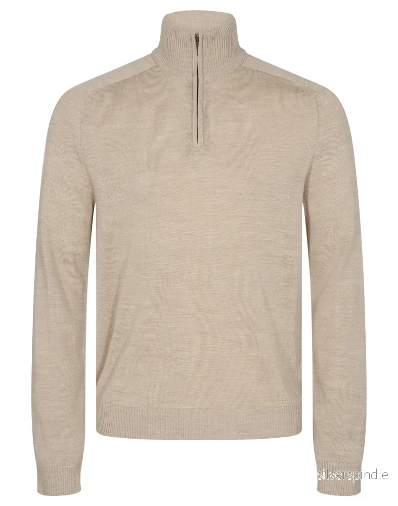 BS Pelle Regular Fit Stickat - Sand