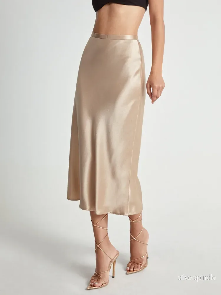 Elegant Midikjol med Hög Midja för Kvinnor | Smickrande Design för Sommarens Evenemang - Bild 2
