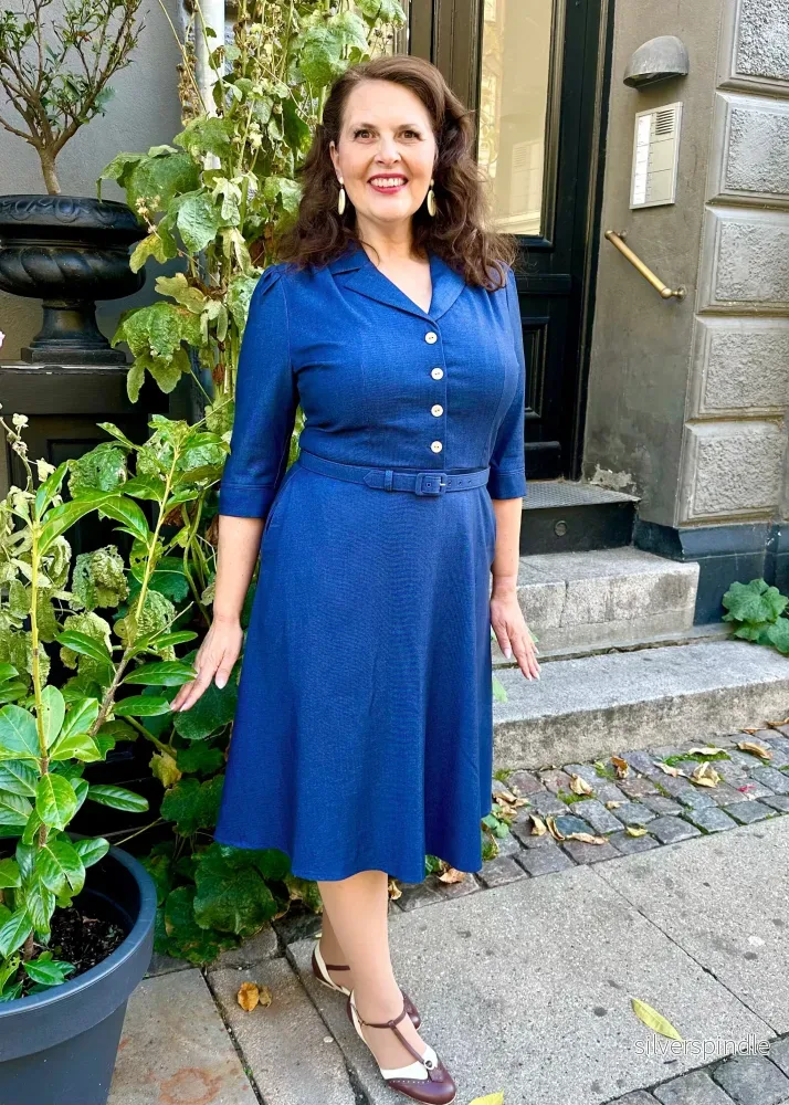 Betty skjortklänning - mörkblå denimlook - Bild 2