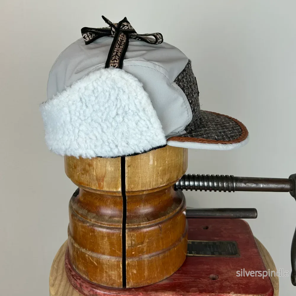 Vinterkeps barn 51-54cm - mönstrad med beige funktionstyg - Bild 3