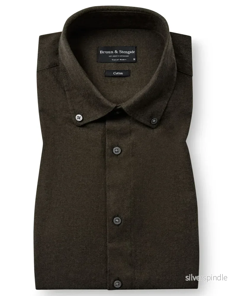 BS Faruk Casual Modern Fit Skjorta - Army