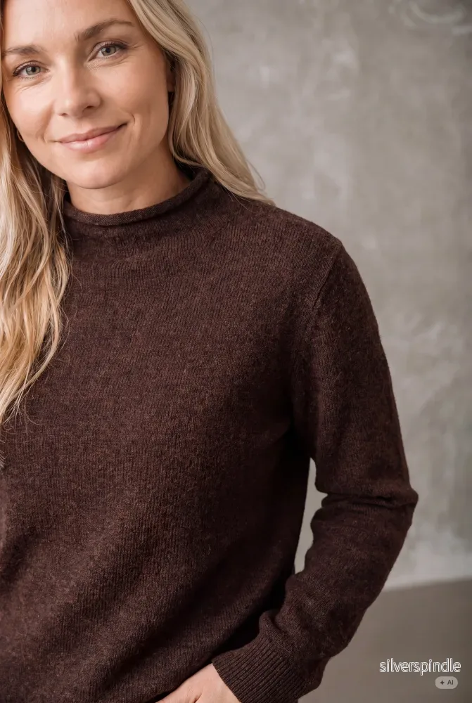 Frigga A-Shape Pullover - Dark Brown Melange - Bild 2