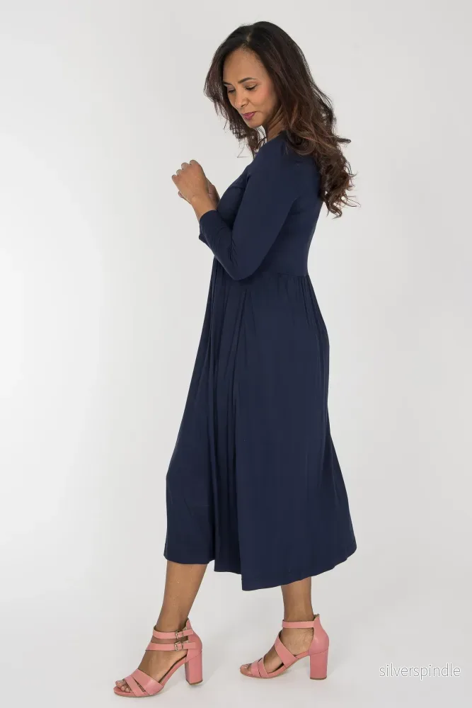 Ideal midi jersey dress - Navy - Bild 2