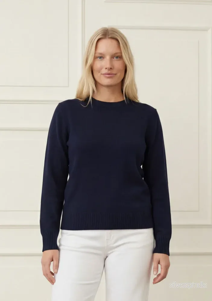 Gwen Basic Pullover – Navy Gwen Basic Pullover – Navy