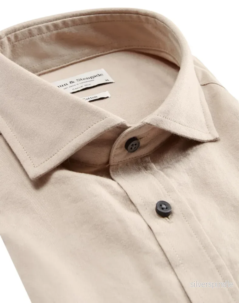 BS Halden casual slim fit Skjorta - Sand - Bild 2