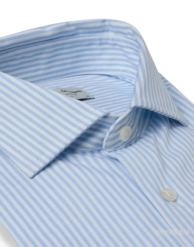 BS Brady Slim Fit Skjorta - Light Blue/White - Bild 2